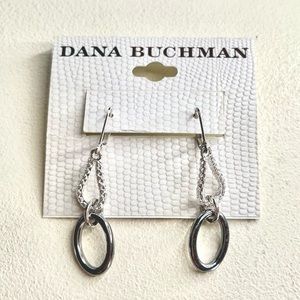 Silver dangle earrings by Dana Buchman